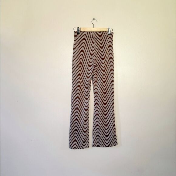 SALE! Brown Urban Outfitters Retro Pattern Pants Size S EUC - Picture 2 of 6